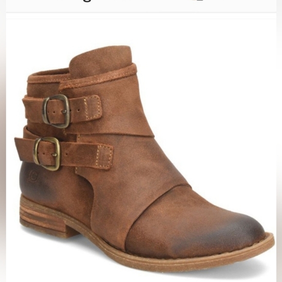 Born Moraga Glazed Ginger Distressed Comfort Leather Bootie Boots NEW SZ 9.5 - Picture 1 of 16